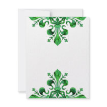 St. Patrick's Lucky Fleur de lis Invites