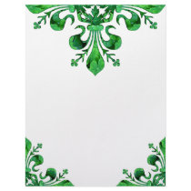 St. Patrick's Lucky Fleur de lis Personalized Letterhead