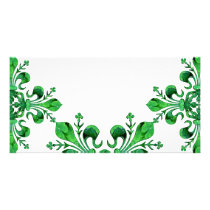 St. Patrick's Lucky Fleur de lis Photo Card
