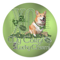 St Patricks - Me Lucky Charm - Corgi - Owen Sticker