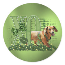 St Patricks - Me Lucky Charm - Dachshund - Abby Sticker