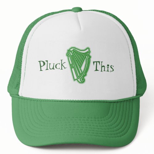 St Patricks Pluck This Green Harp Of Ireland hat