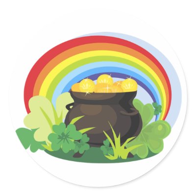 St. Patrick's Pot-o-Gold Stickers by holiday_tshirts