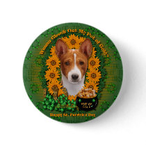 St Patricks - Pot of Gold - Basenji Pin