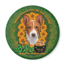St Patricks - Pot of Gold - Basenji Magnets