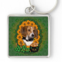St Patricks - Pot of Gold - Beagle Keychain