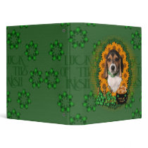 St Patricks - Pot of Gold - Beagle - Puppy 3 Ring Binders