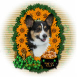 St Patricks - Pot of Gold - Corgi Photo Cut Out
