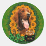 St Patricks - Pot of Gold - Irish Setter Stickers