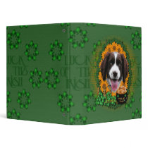 St Patricks - Pot of Gold -Springer Spaniel Baxter Vinyl Binder