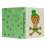 St. Patrick's Tiger Skull Vinyl Binder