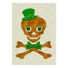St. Patrick's Tiger Skull Business Card Template