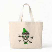 St. Patrick's Zebra Skull Tote Bag