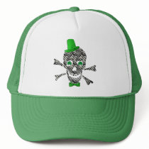 St. Patrick's Zebra Skull Mesh Hats