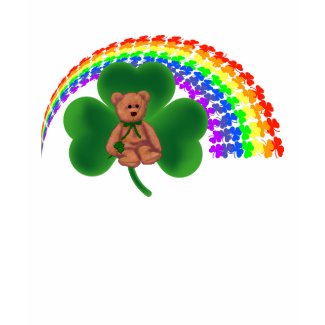St Pats Bear and Rainbow shirt