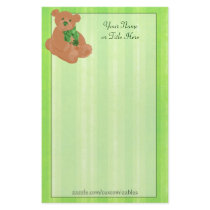 St. Pat's Day Bear Stationery by Customizables St. Pat's Day Bear Stationery
