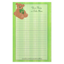 St. Pat's Day Bear Stationery