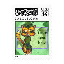 St. Pat's Day Cat Postage postage by Customizables St. Pat's Day Cat Postage postage
