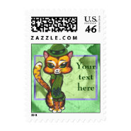 St. Pat's Day Cat Postage stamp