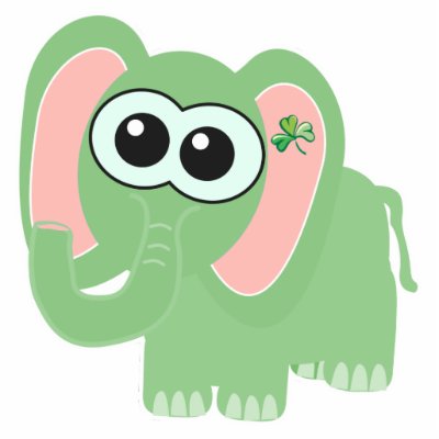 St. Patty's Day Goofkins elephant Photo Sculptures Zazzle_photosculpture