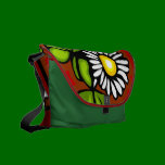 St patty flower rickshaw messenger bags