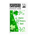 St Patty's Day Abstract Shamrocks Postage Stamp