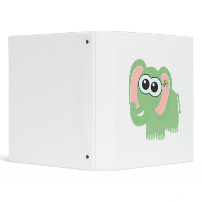 St. Pattys Day Goofkins elephant Vinyl Binder Zazzle_binder