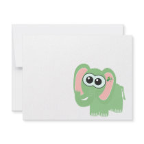 St. Pattys Day Goofkins elephant invitations
