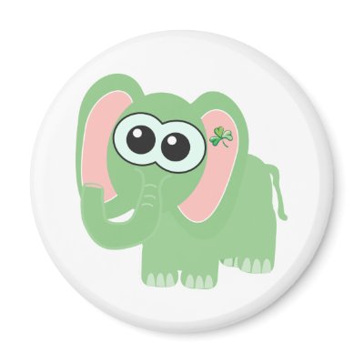 St. Pattys Day Goofkins elephant Fridge Magnet Zazzle_magnet St. Pattys Day Goofkins elephant Fridge Magnet Zazzle_magnet