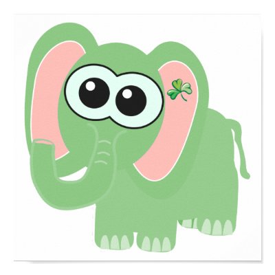St. Pattys Day Goofkins elephant Poster Zazzle_print St. Pattys Day Goofkins elephant Poster Zazzle_print