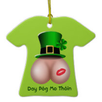 St Patty's Day Póg Mo Thóin Tee Ornament