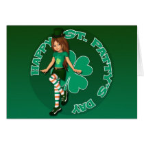 St. Patty's Day Sadie 16 Card cards