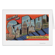 St. Paul, Minnesota - Large Letter Scenes Greeting Card