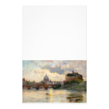 St Peter’s Rome From The Tiber Custom Stationery