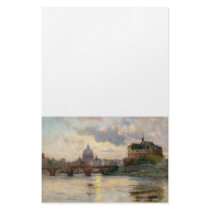 St Peter’s Rome From The Tiber Custom Stationery