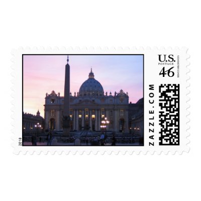 St Peter's Basilica Postage Stamps by blewise