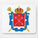 St. Petersburg Coat of Arms Mousepad by FlagTshirts St. Petersburg Coat of Arms Mousepad
