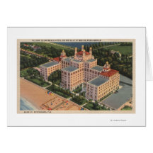 St. Petersburg, Florida - Aerial of Don Ce-Sar Greeting Cards