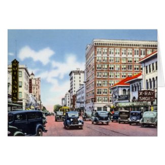 St. Petersburg Florida Central Avenue Greeting Card