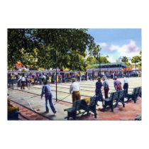 St. Petersburg Florida Shuffleboard Courts Print