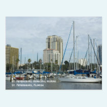 St. Petersburg Marina Postcard postcards