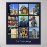 St Petersburg Russia Photo Collage Poster