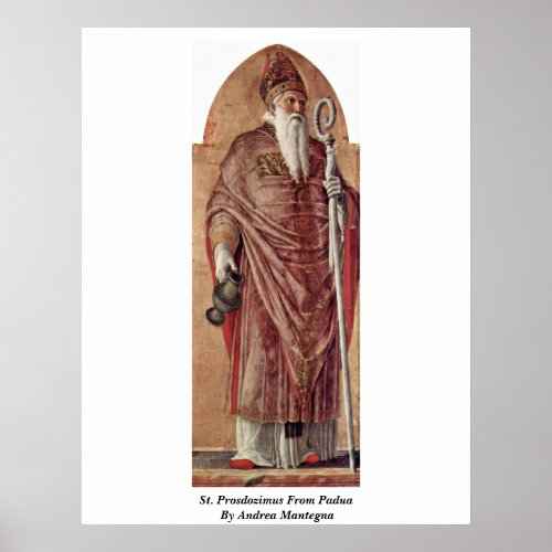 St. Prosdozimus From Padua By Andrea Mantegna Print