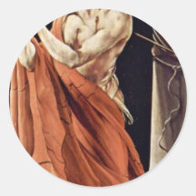 St. Sebastian By Grünewald Mathis Gothart (Best Qu Round Stickers