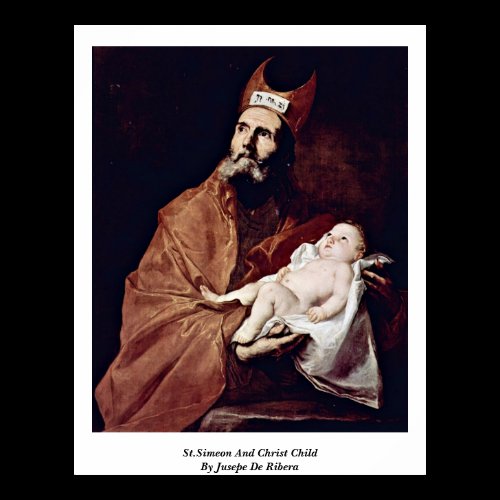 St.Simeon And Christ Child By Jusepe De Ribera Posters