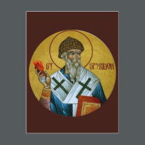 St. Spyridon Prayer Card postcards