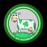 ST. St. Patrick's Day Cow Shamrock Magnet magnets