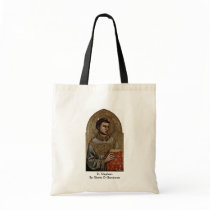 St. Stephen By Giotto Di Bondone Canvas Bags