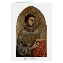 St. Stephen By Giotto Di Bondone Card