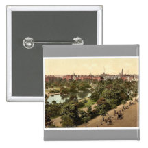 St. Stephen's Green Park. Dublin. Co. Dublin, Irel Pinback Button